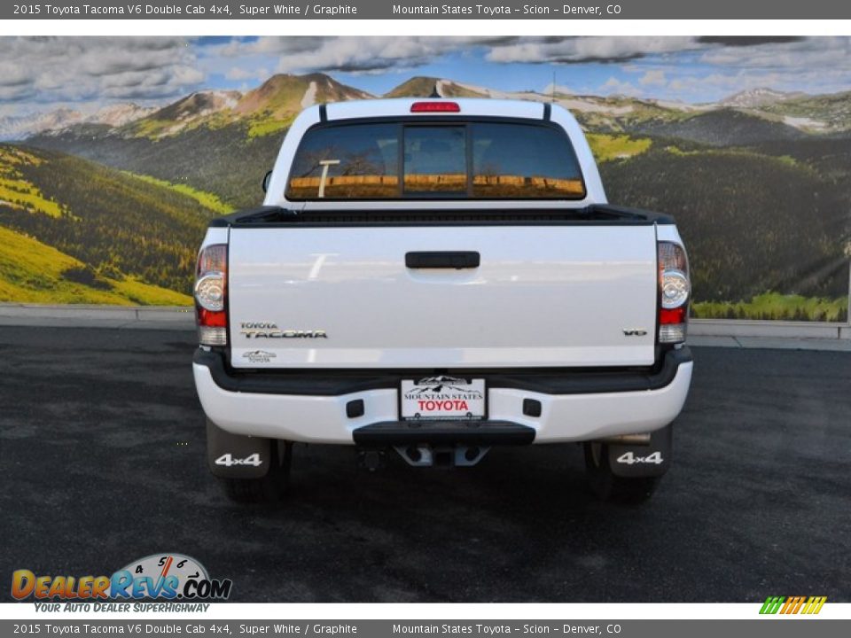 2015 Toyota Tacoma V6 Double Cab 4x4 Super White / Graphite Photo #4