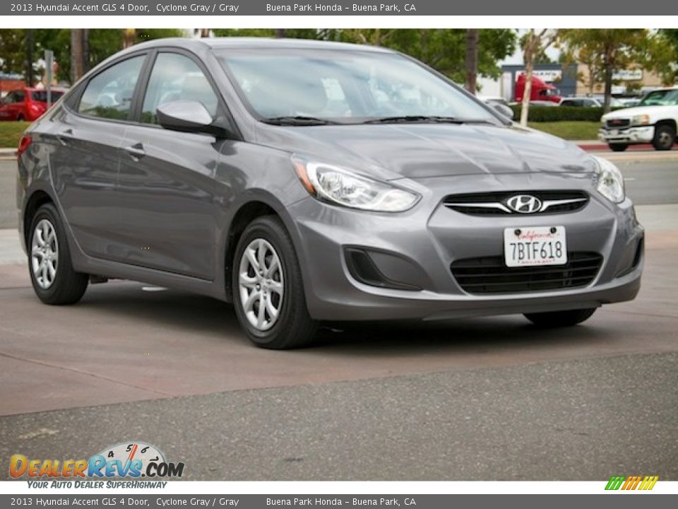 2013 Hyundai Accent GLS 4 Door Cyclone Gray / Gray Photo #1