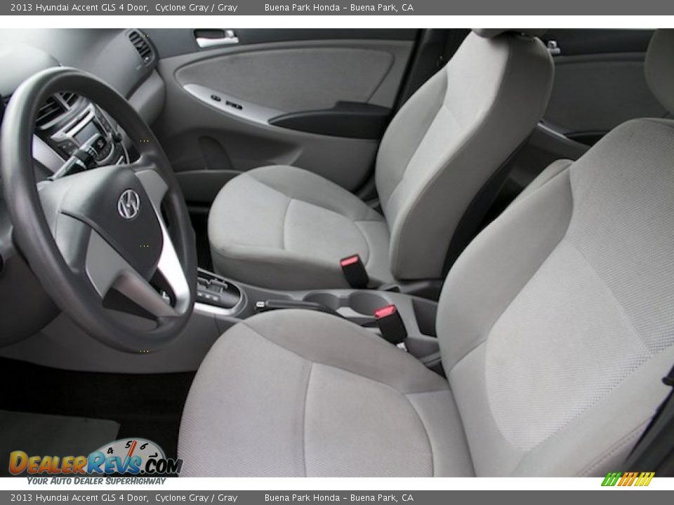 2013 Hyundai Accent GLS 4 Door Cyclone Gray / Gray Photo #3