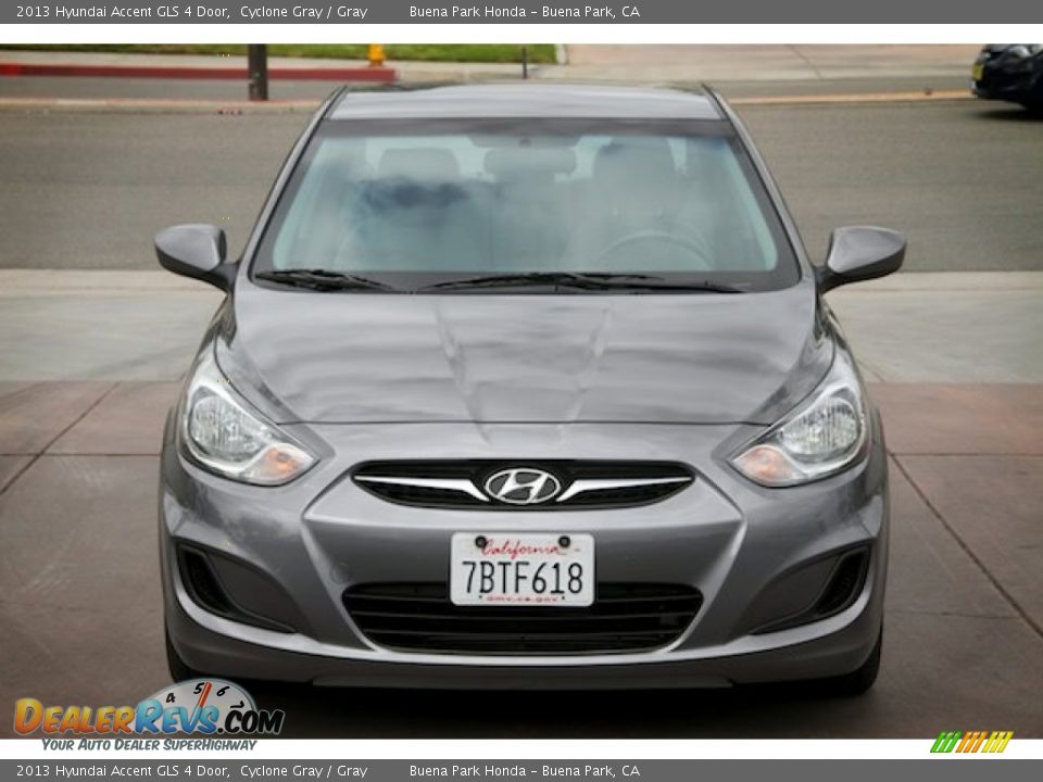 2013 Hyundai Accent GLS 4 Door Cyclone Gray / Gray Photo #7