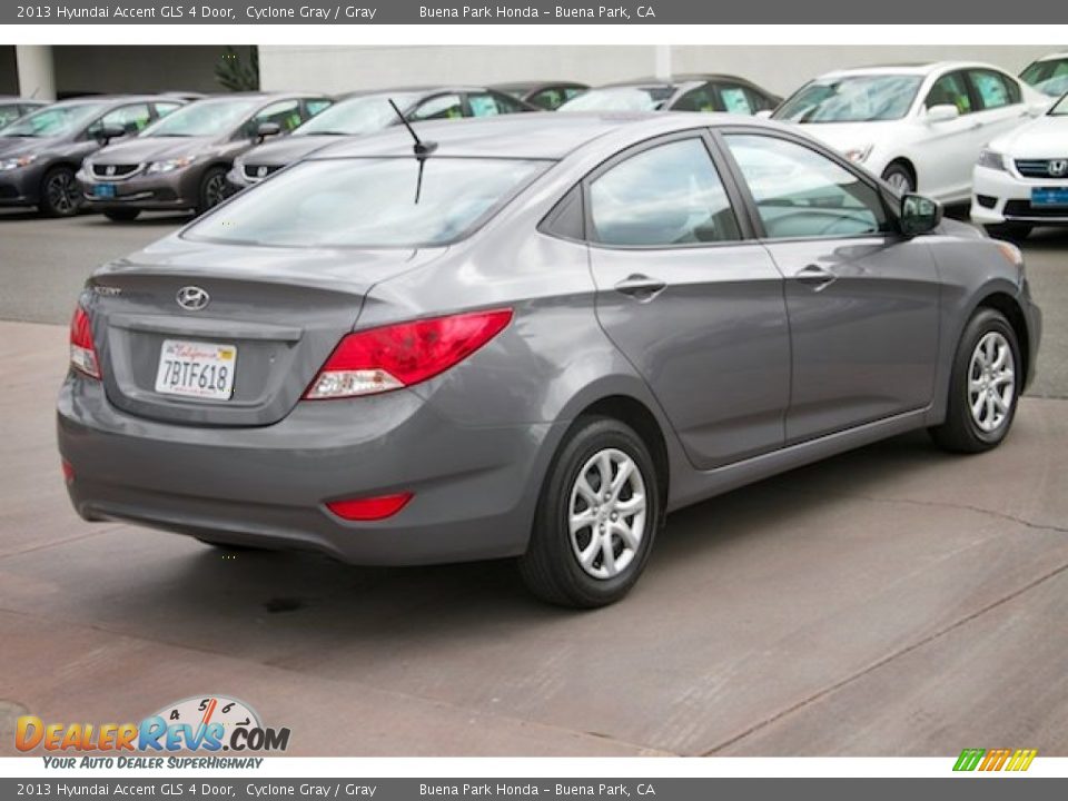 2013 Hyundai Accent GLS 4 Door Cyclone Gray / Gray Photo #11