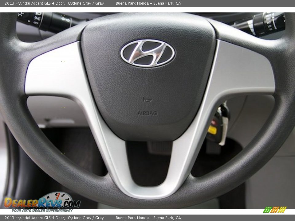 2013 Hyundai Accent GLS 4 Door Cyclone Gray / Gray Photo #13