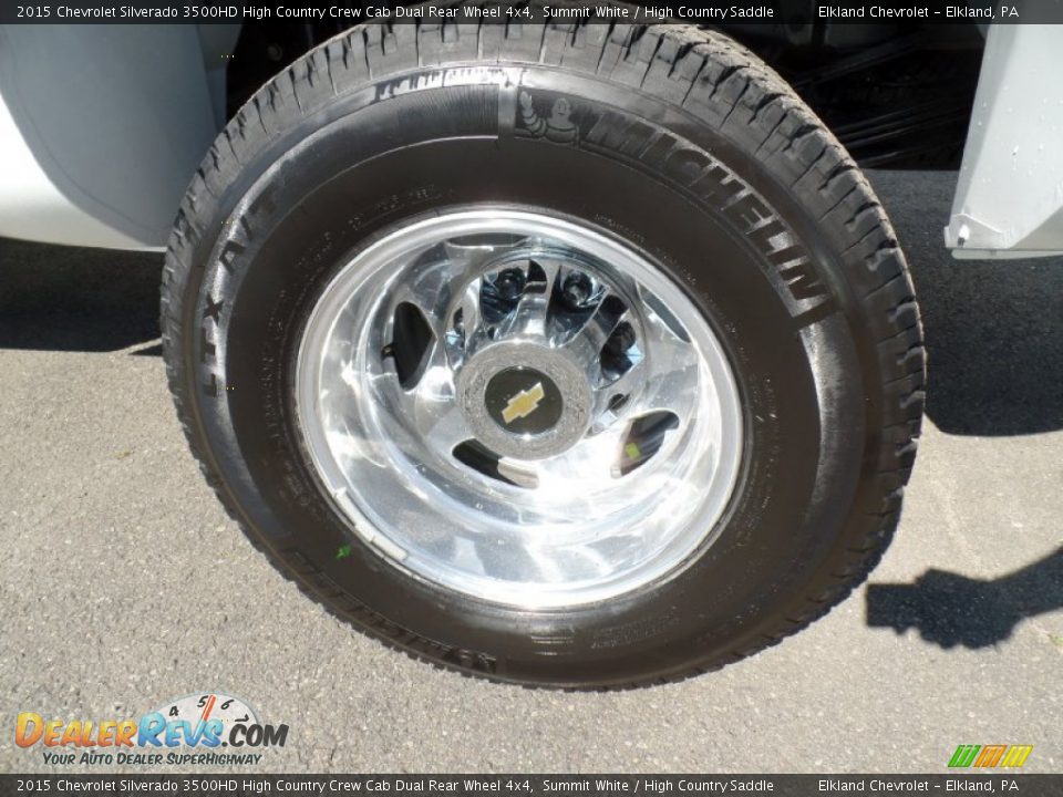2015 Chevrolet Silverado 3500HD High Country Crew Cab Dual Rear Wheel 4x4 Summit White / High Country Saddle Photo #12