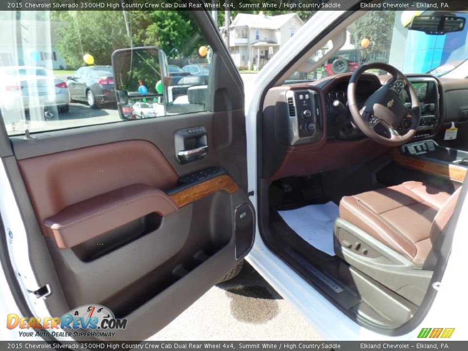 2015 Chevrolet Silverado 3500HD High Country Crew Cab Dual Rear Wheel 4x4 Summit White / High Country Saddle Photo #15