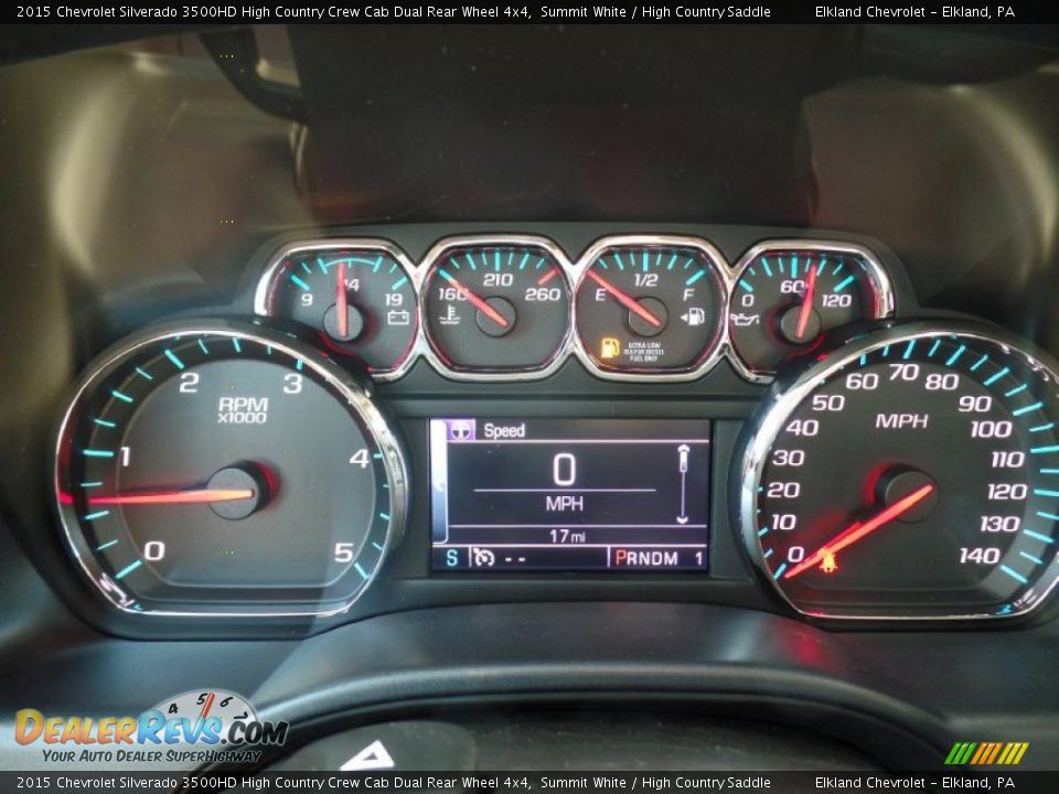 2015 Chevrolet Silverado 3500HD High Country Crew Cab Dual Rear Wheel 4x4 Summit White / High Country Saddle Photo #30