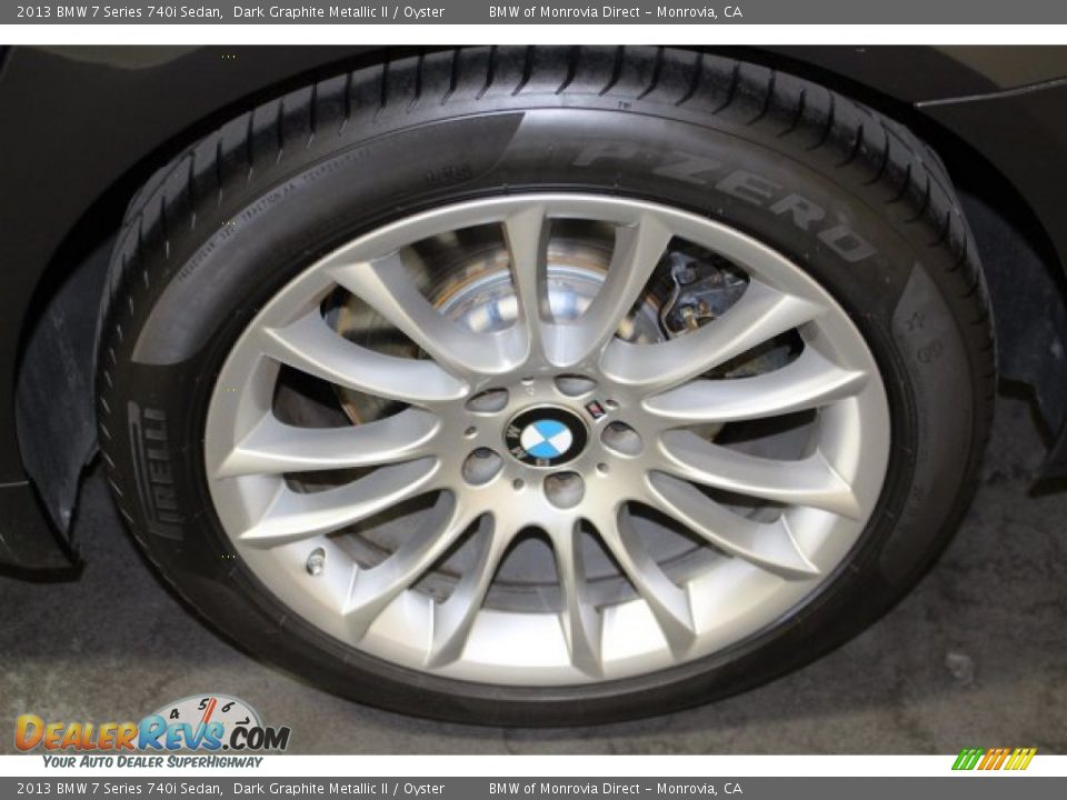 2013 BMW 7 Series 740i Sedan Dark Graphite Metallic II / Oyster Photo #20