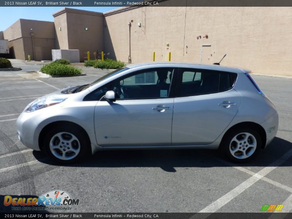 2013 Nissan LEAF SV Brilliant Silver / Black Photo #2
