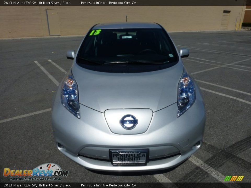 2013 Nissan LEAF SV Brilliant Silver / Black Photo #10