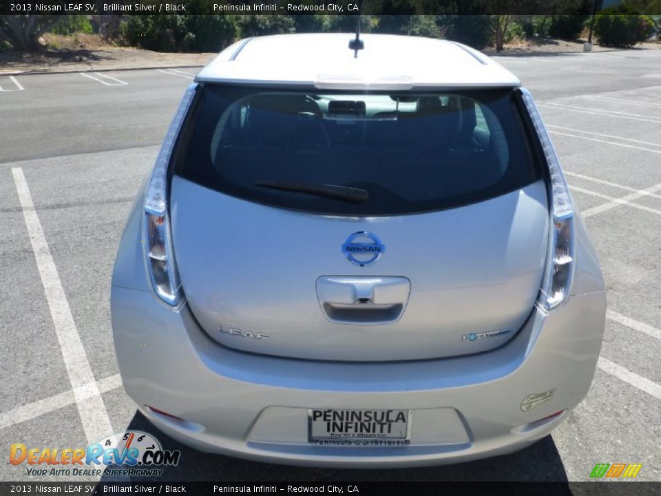2013 Nissan LEAF SV Brilliant Silver / Black Photo #12