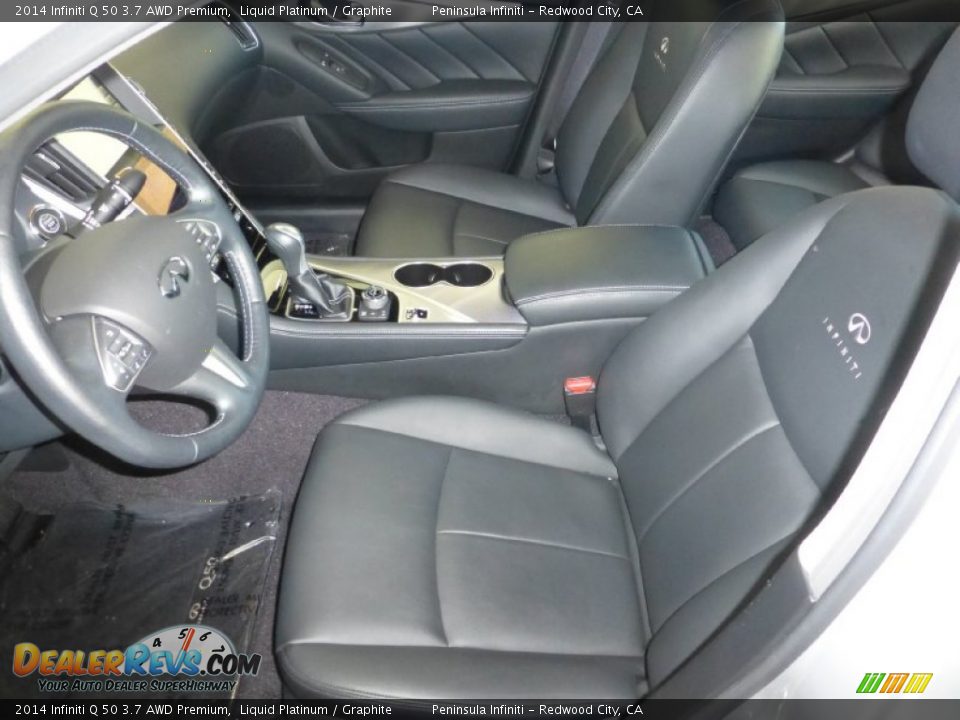 Graphite Interior - 2014 Infiniti Q 50 3.7 AWD Premium Photo #4