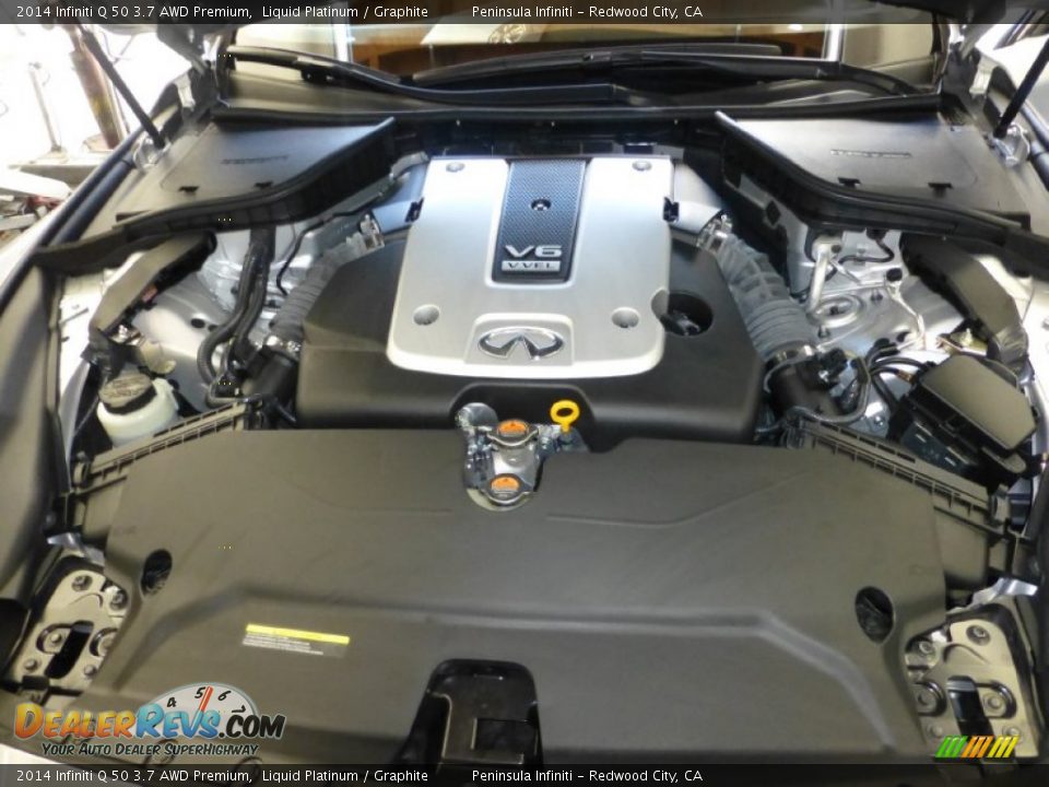 2014 Infiniti Q 50 3.7 AWD Premium Liquid Platinum / Graphite Photo #27