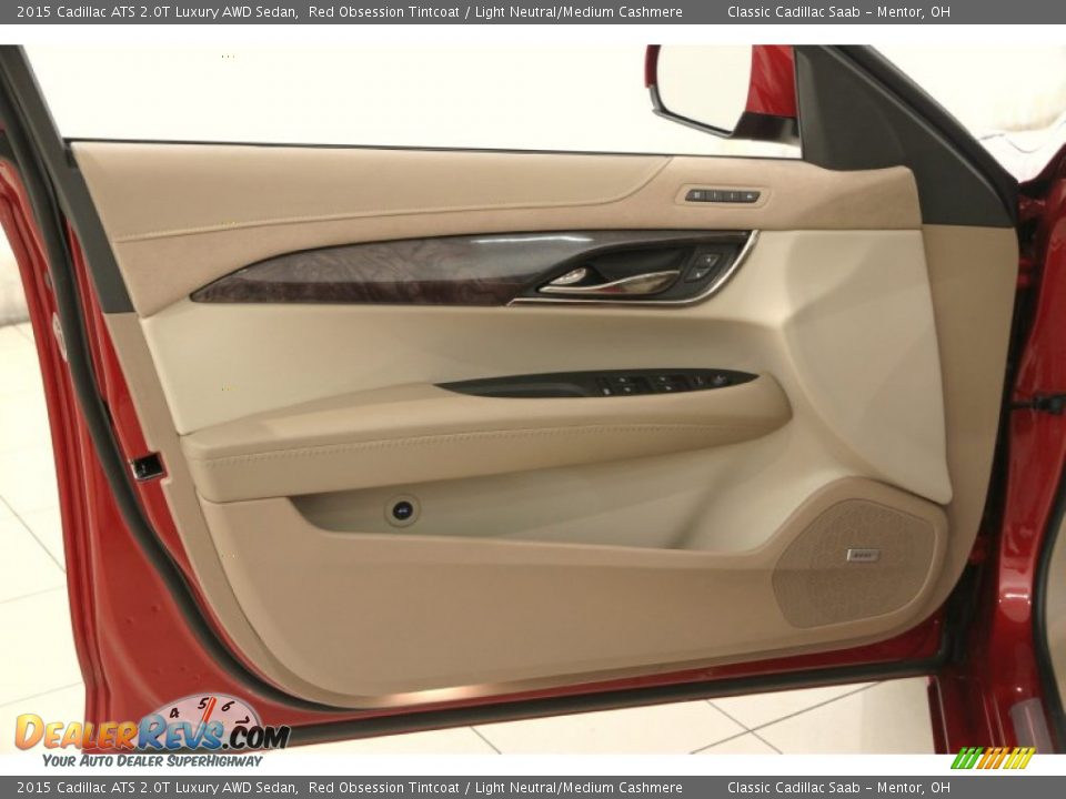2015 Cadillac ATS 2.0T Luxury AWD Sedan Red Obsession Tintcoat / Light Neutral/Medium Cashmere Photo #4