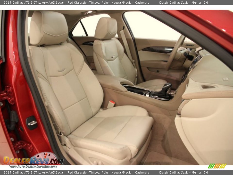 2015 Cadillac ATS 2.0T Luxury AWD Sedan Red Obsession Tintcoat / Light Neutral/Medium Cashmere Photo #12