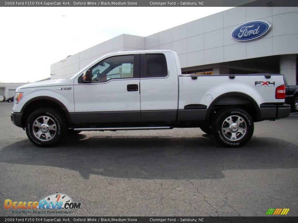 2009 Ford F150 FX4 SuperCab 4x4 Oxford White / Black/Medium Stone Photo #5