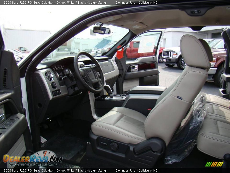 2009 Ford F150 FX4 SuperCab 4x4 Oxford White / Black/Medium Stone Photo #8