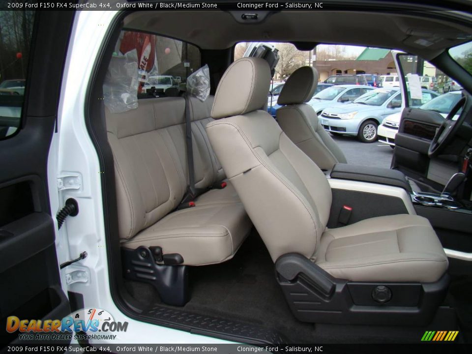 2009 Ford F150 FX4 SuperCab 4x4 Oxford White / Black/Medium Stone Photo #12