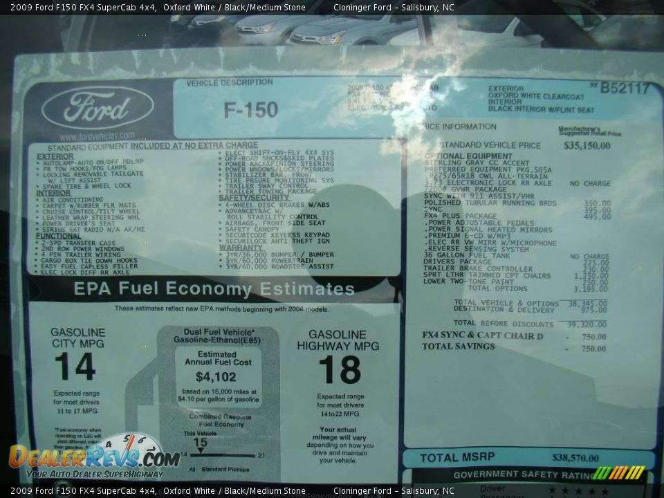 2009 Ford F150 FX4 SuperCab 4x4 Oxford White / Black/Medium Stone Photo #14