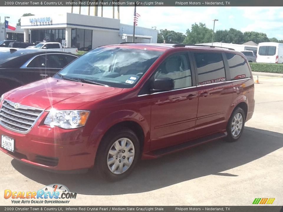 2009 Chrysler Town & Country LX Inferno Red Crystal Pearl / Medium Slate Gray/Light Shale Photo #2