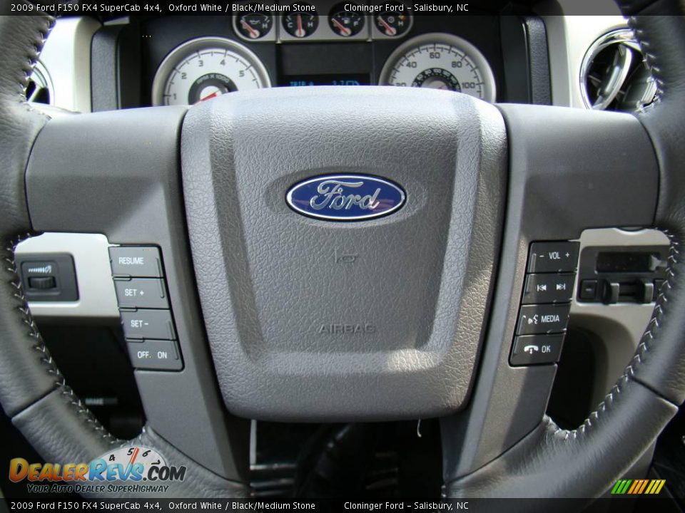 2009 Ford F150 FX4 SuperCab 4x4 Oxford White / Black/Medium Stone Photo #31