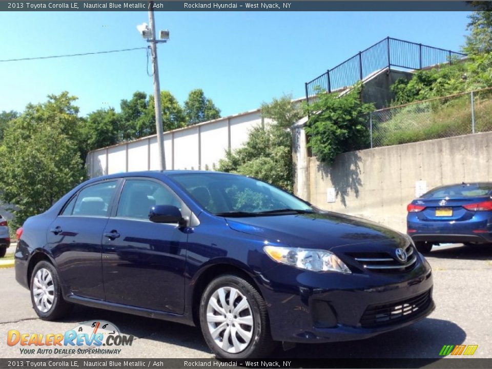 2013 Toyota Corolla LE Nautical Blue Metallic / Ash Photo #3