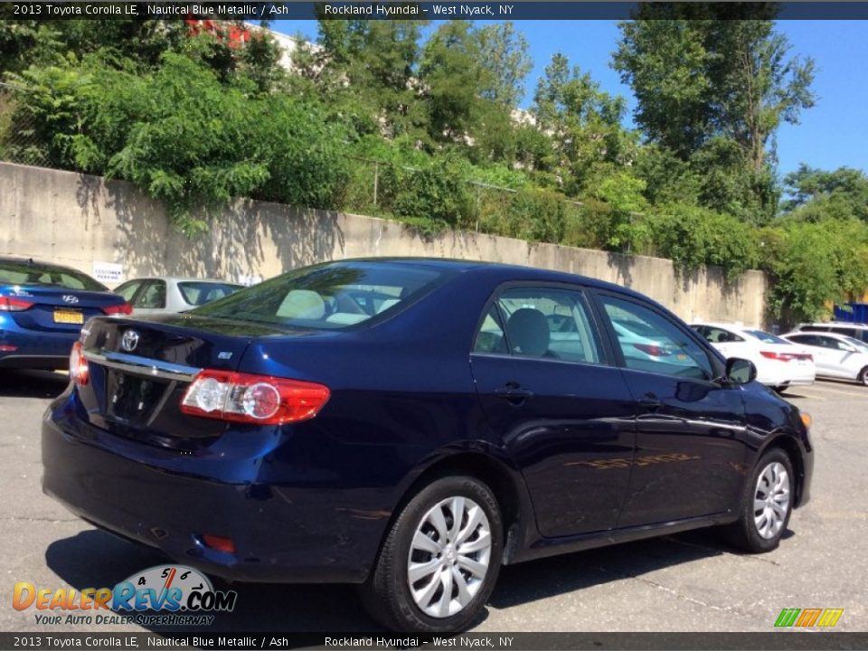 2013 Toyota Corolla LE Nautical Blue Metallic / Ash Photo #4