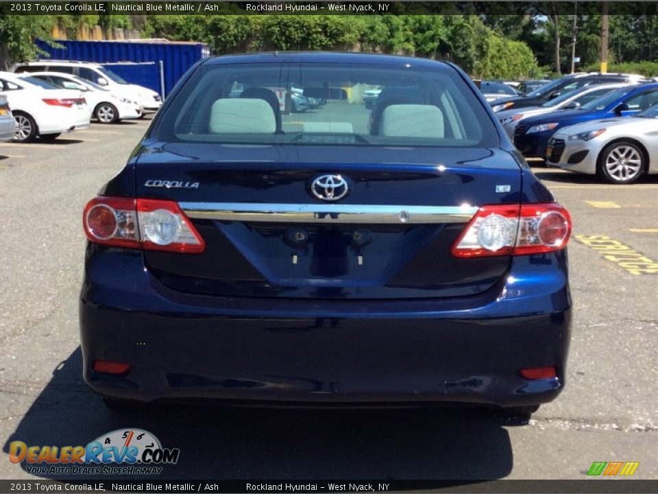 2013 Toyota Corolla LE Nautical Blue Metallic / Ash Photo #5