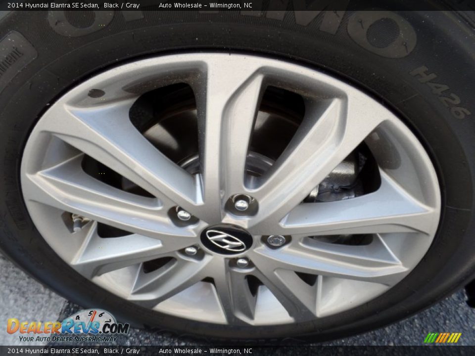 2014 Hyundai Elantra SE Sedan Black / Gray Photo #7