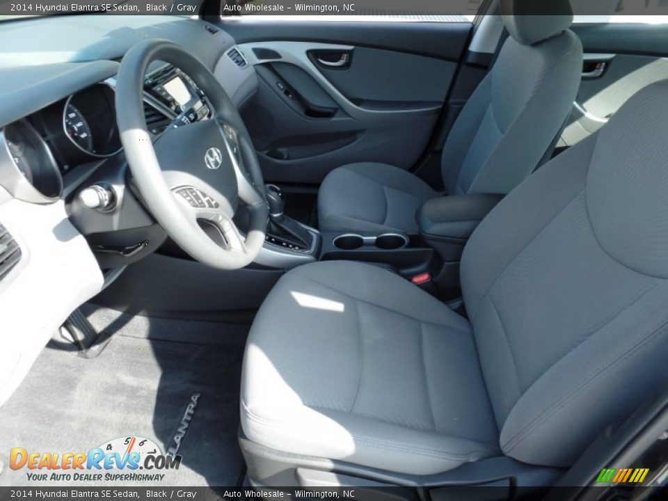 2014 Hyundai Elantra SE Sedan Black / Gray Photo #11