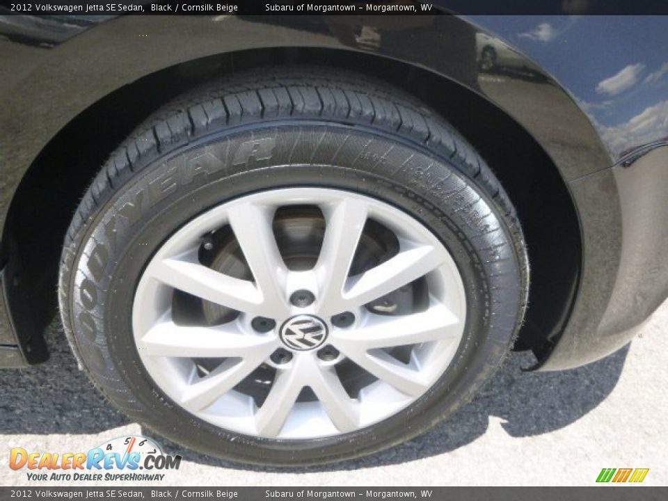 2012 Volkswagen Jetta SE Sedan Black / Cornsilk Beige Photo #2