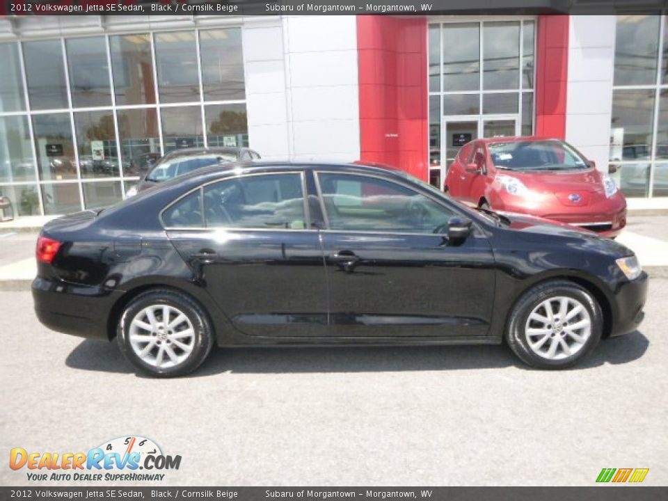 2012 Volkswagen Jetta SE Sedan Black / Cornsilk Beige Photo #3