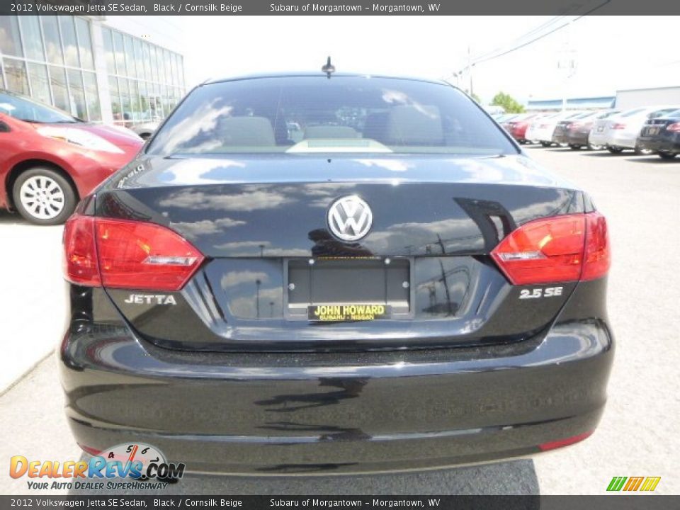 2012 Volkswagen Jetta SE Sedan Black / Cornsilk Beige Photo #5