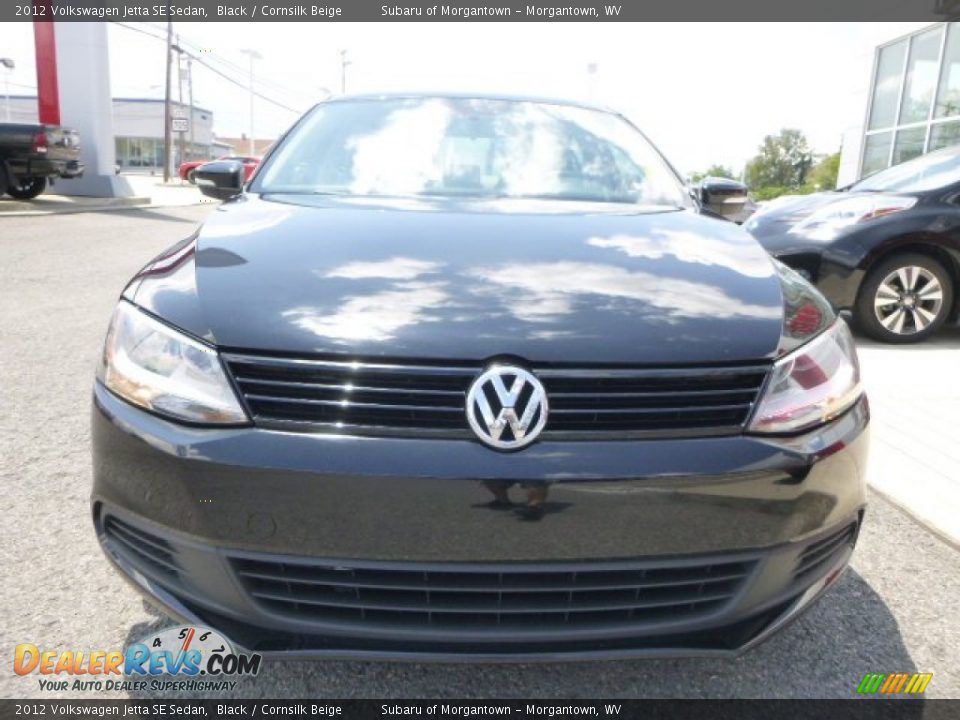 2012 Volkswagen Jetta SE Sedan Black / Cornsilk Beige Photo #9
