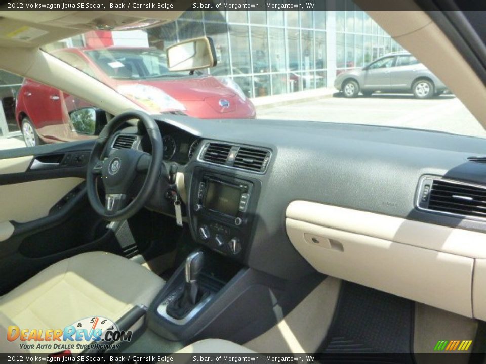 2012 Volkswagen Jetta SE Sedan Black / Cornsilk Beige Photo #11