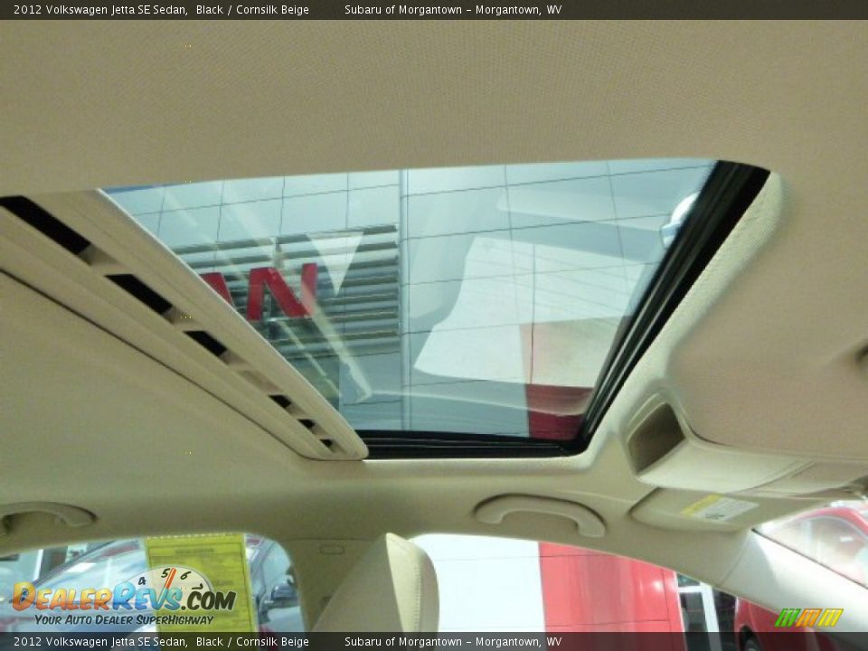 2012 Volkswagen Jetta SE Sedan Black / Cornsilk Beige Photo #12