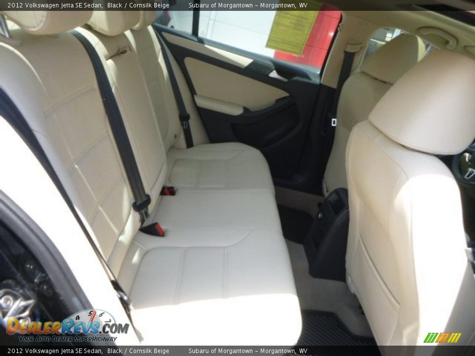 2012 Volkswagen Jetta SE Sedan Black / Cornsilk Beige Photo #13