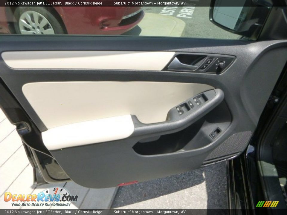 2012 Volkswagen Jetta SE Sedan Black / Cornsilk Beige Photo #14