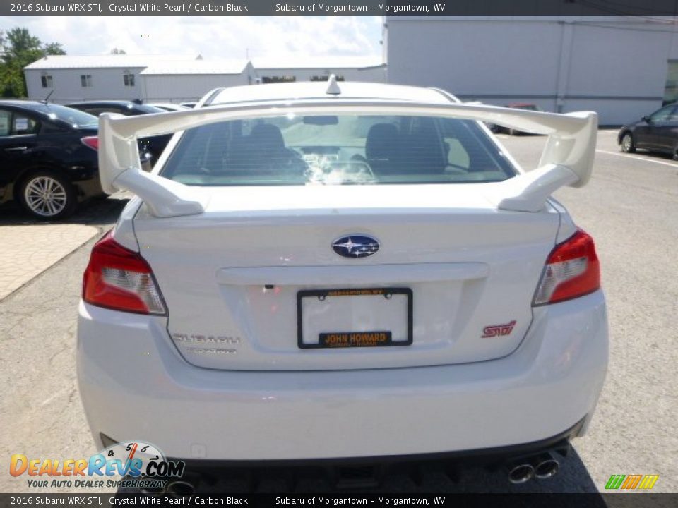 2016 Subaru WRX STI Crystal White Pearl / Carbon Black Photo #5