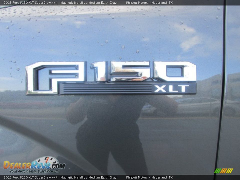 2015 Ford F150 XLT SuperCrew 4x4 Magnetic Metallic / Medium Earth Gray Photo #14