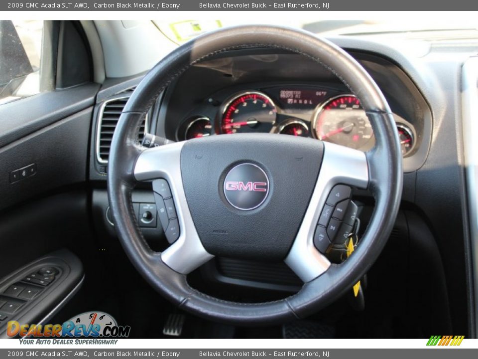 2009 GMC Acadia SLT AWD Carbon Black Metallic / Ebony Photo #16