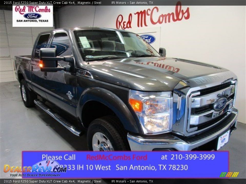 2015 Ford F250 Super Duty XLT Crew Cab 4x4 Magnetic / Steel Photo #1