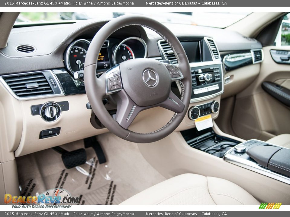 2015 Mercedes-Benz GL 450 4Matic Polar White / Almond Beige/Mocha Photo #5