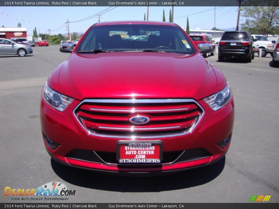 2014 Ford Taurus Limited Ruby Red / Charcoal Black Photo #2