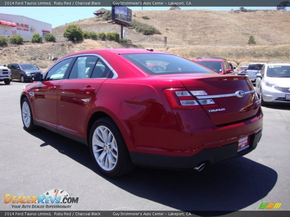 2014 Ford Taurus Limited Ruby Red / Charcoal Black Photo #5