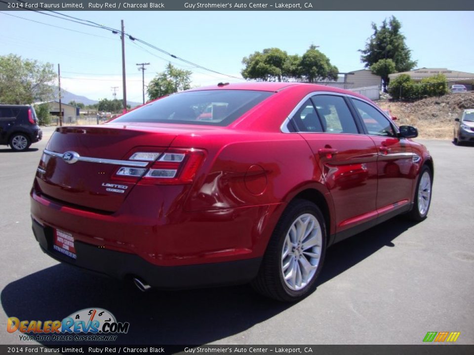 2014 Ford Taurus Limited Ruby Red / Charcoal Black Photo #7