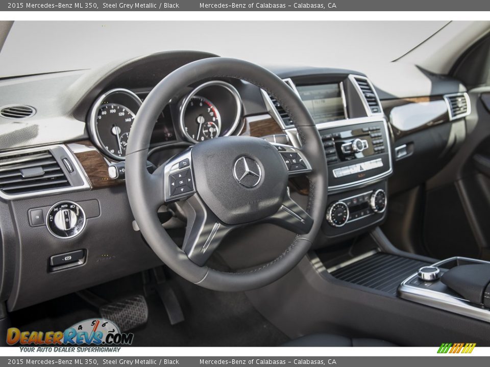 2015 Mercedes-Benz ML 350 Steel Grey Metallic / Black Photo #5