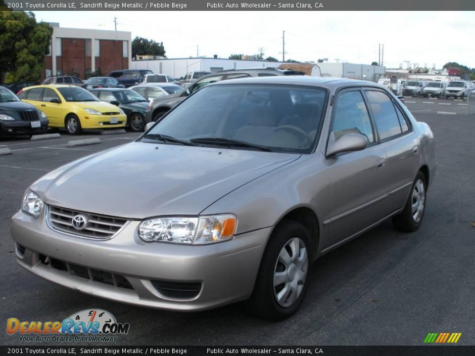 2001 Toyota Corolla LE Sandrift Beige Metallic / Pebble Beige Photo #12