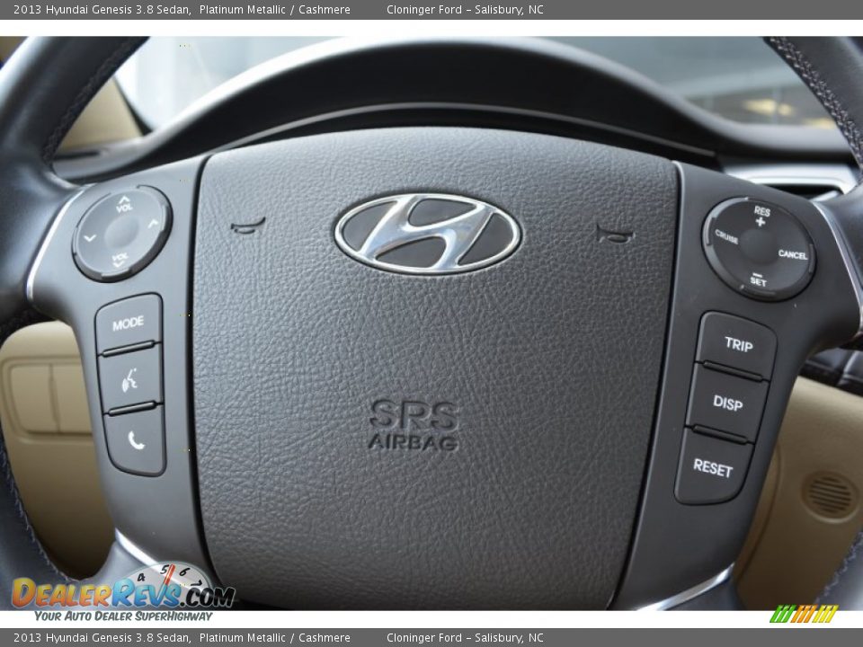 2013 Hyundai Genesis 3.8 Sedan Platinum Metallic / Cashmere Photo #26