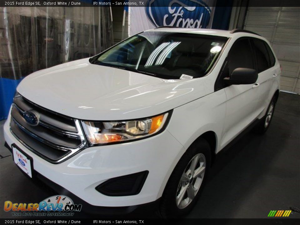 2015 Ford Edge SE Oxford White / Dune Photo #3