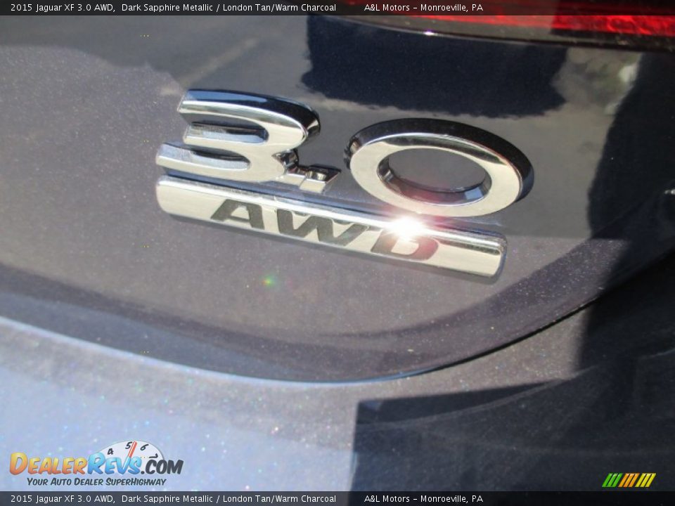 2015 Jaguar XF 3.0 AWD Dark Sapphire Metallic / London Tan/Warm Charcoal Photo #8