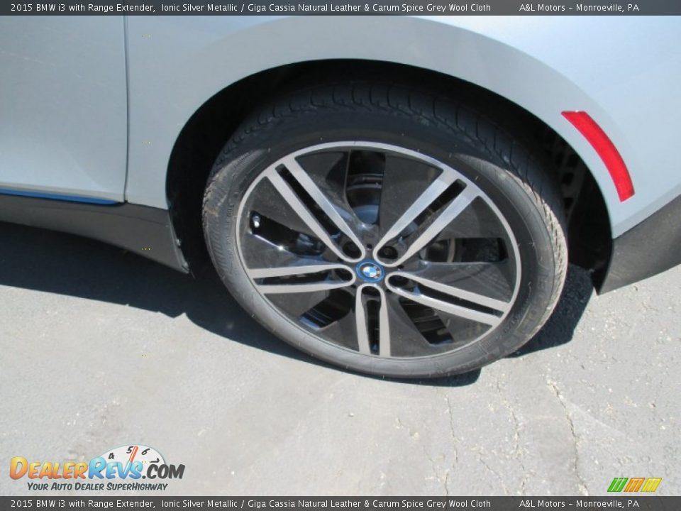 2015 BMW i3 with Range Extender Ionic Silver Metallic / Giga Cassia Natural Leather & Carum Spice Grey Wool Cloth Photo #3